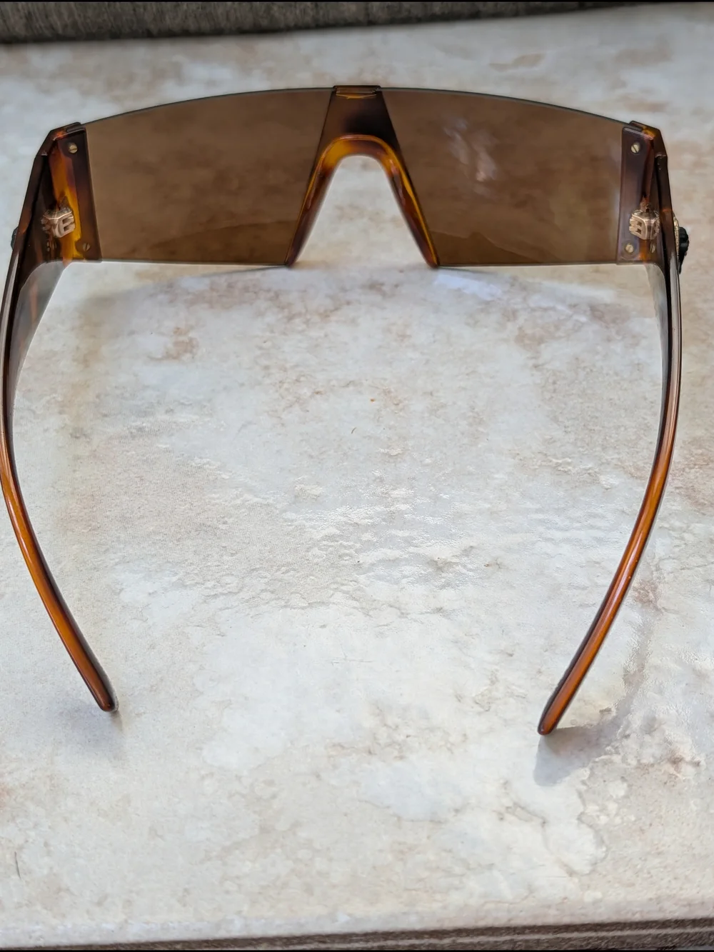 Versace VE4360 Shield Sunglasses in Tortoiseshell/Brown NIB